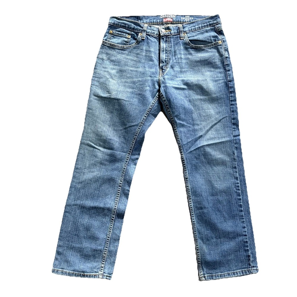 Denizen Levis Jeans Mens 33x30 Blue Dark Wash Cotton Stretch 285 Relaxed Fit